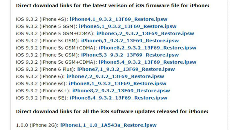 Link tải iOS 9.3.2