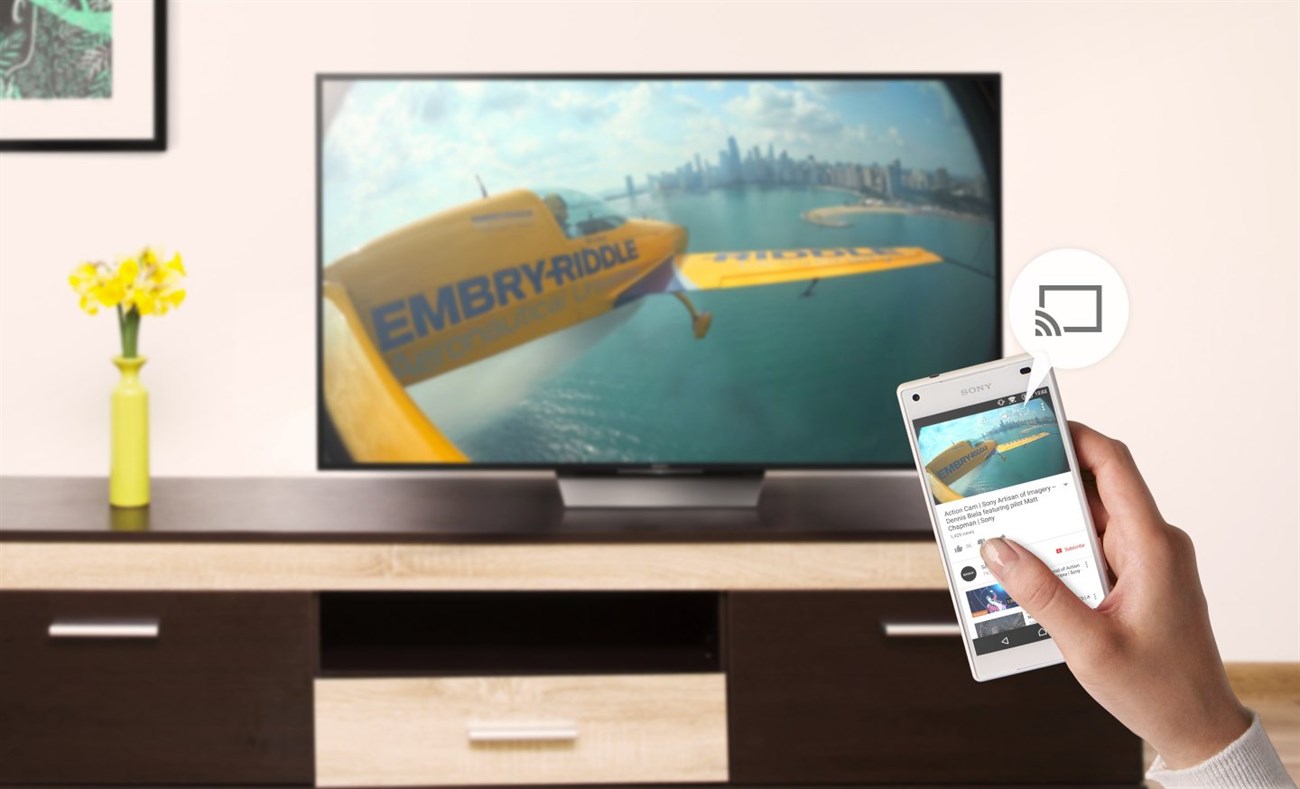 Chiếu màn hình bằng Google Cast Những lý do bạn nên mua Android tivi Sony > Chiếu màn hình bằng Google Cast