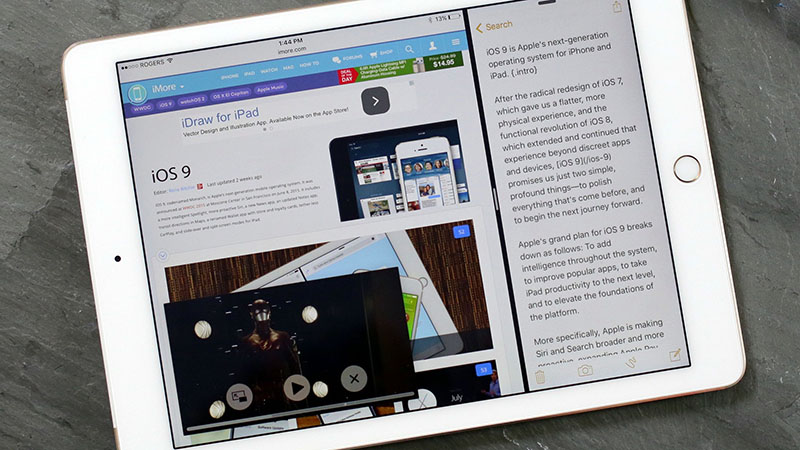Đa nhiệm 2 cửa sổ trên iPad Pro