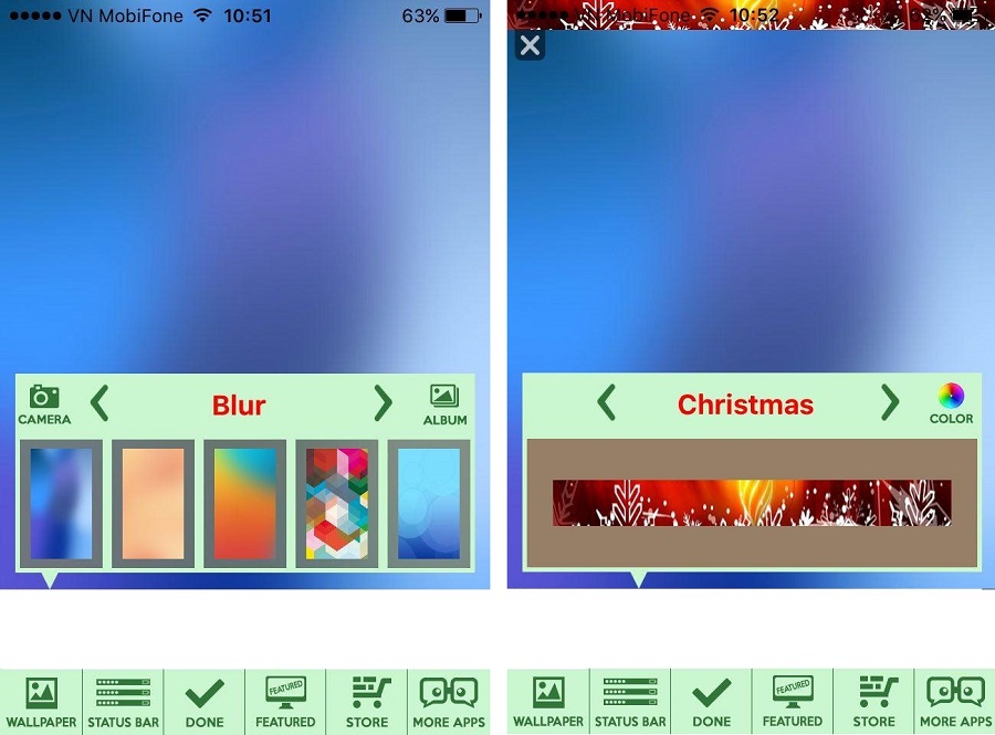 status bar status bar