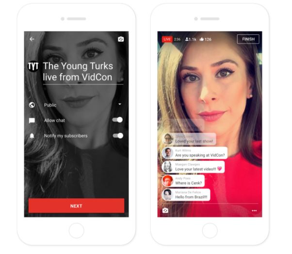 YouTube cũng chính thức cho phát video trực tiếp từ di động