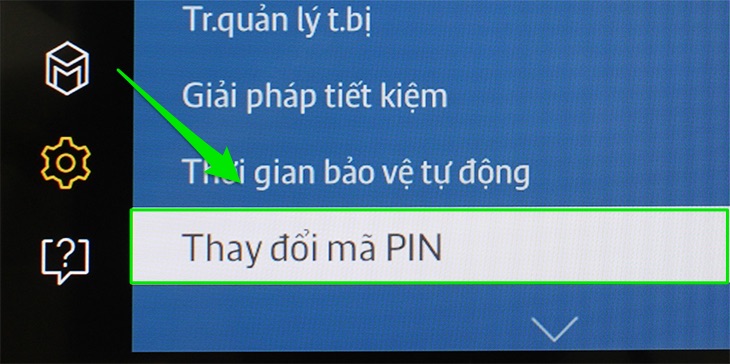 Chọn Thay đổi mã PIN