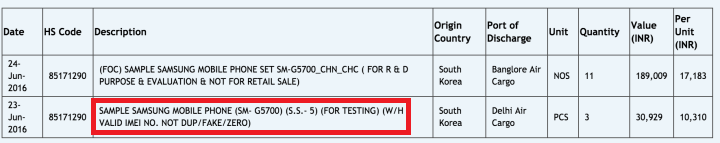 Galaxy On5 2016 đang được thử nghiệm Galaxy On5 2016 đang được thử nghiệm