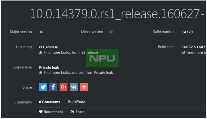 Phiên bản mới Windows 10 Mobile / PC Build 14379 chuẩn bị được tung ra