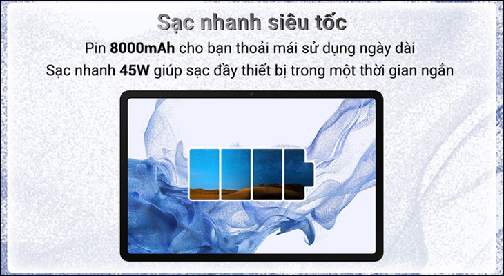 Máy tính bảng có thời lượng sử dụng pin tốt