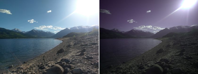 Bên phải là ảnh RAW