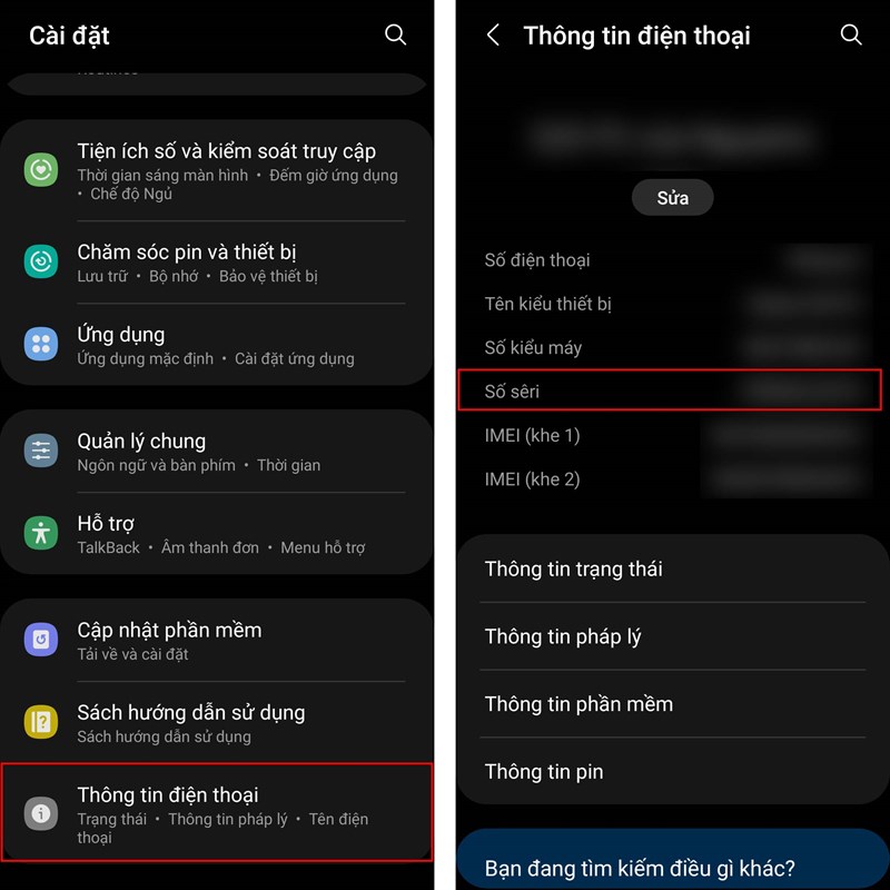 cách kiểm tra số lần sạc pin trên điện thoại Samsung