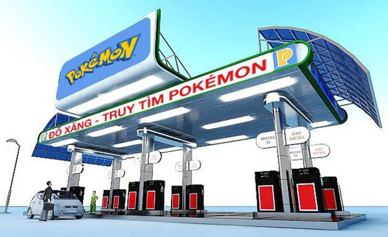 Trạm xăng cho bắt Pokémon