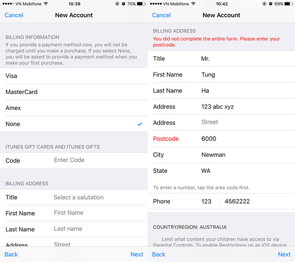 Cách Tìm và Sử Dụng Mã Vùng Úc trên Thiết Bị iOS