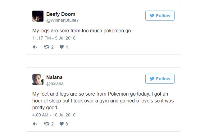 Nhiều triệu chứng gặp phải khi bắt đầu chơi Pokemon Go