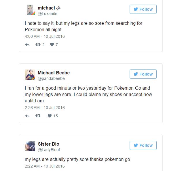 Nhiều triệu chứng gặp phải khi bắt đầu chơi Pokemon Go