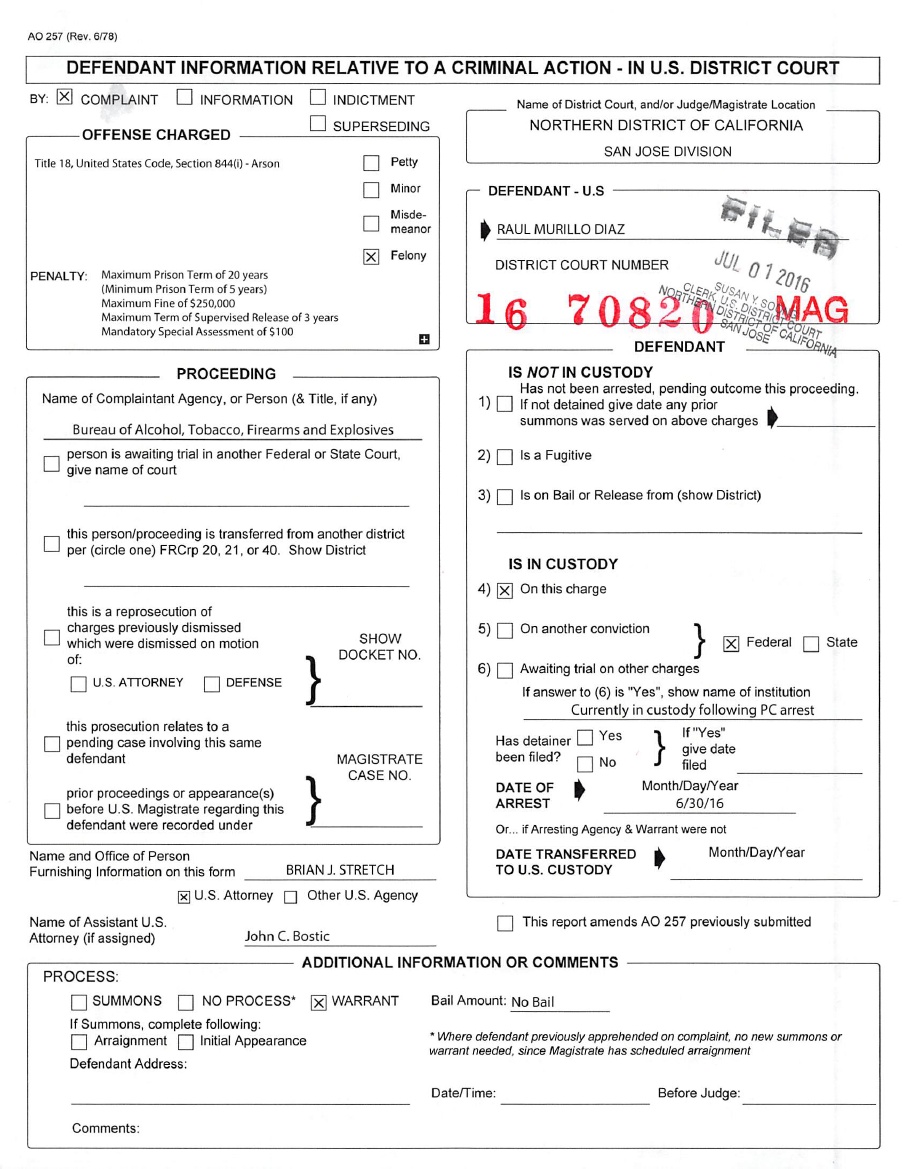 Bản cáo trạng của Tòa án Bản cáo trạng của Tòa án