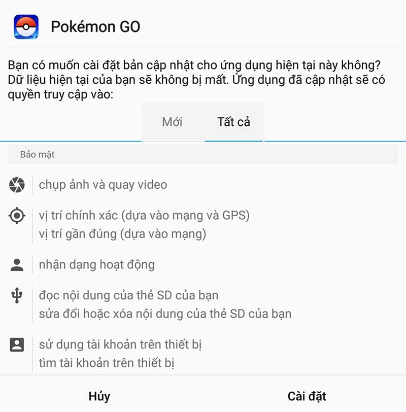 Quyền mà trò Pokémon yêu cầu Quyền mà trò Pokémon yêu cầu