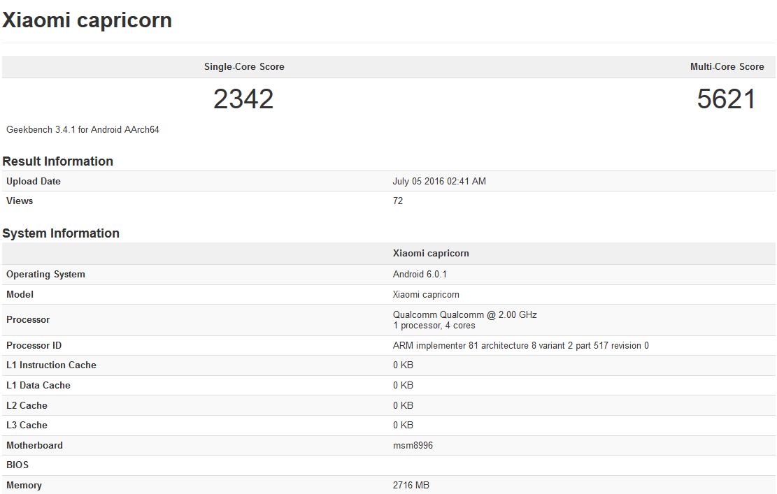 Xiaomi Capricorn Xiaomi Capricorn