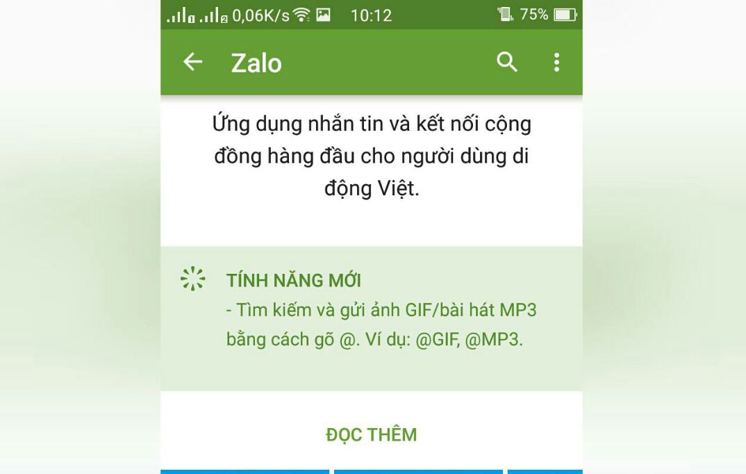 zalo update zalo update