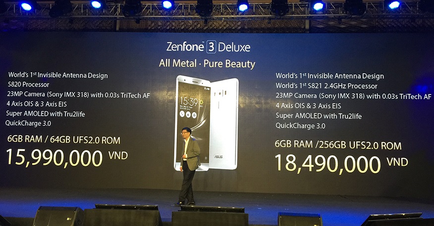 Giá bán và cấu hình của Asus ZenFone 3 Deluxe 