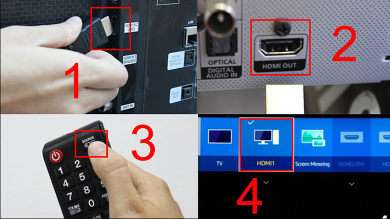 Dùng cổng HDMI, VGA hoặc AV để chuyển hình từ iPhone lên tivi
