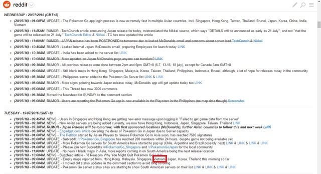 Việt Nam đã xuất hiện trong thông báo mới nhất của Pokemon GO