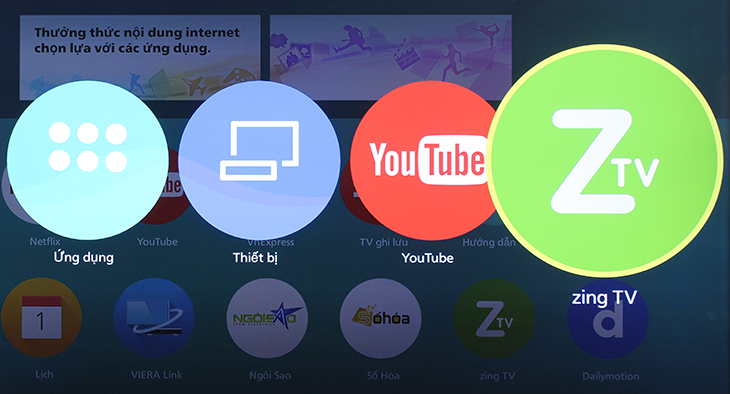 Cách sắp xếp màn hình trang chủ Smart tivi Panasonic giao diện Firefox > Ứng dụng đã được đưa ra ngoài trang chủ