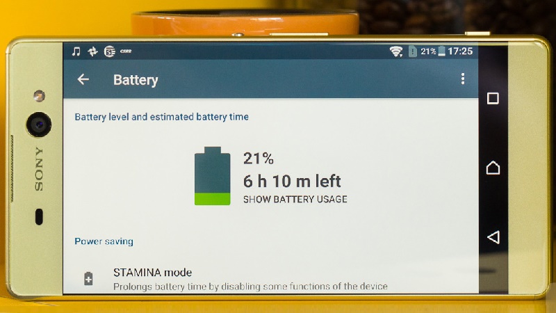 Thời lượng pin trên Xperia XA Ultra là bao lâu?