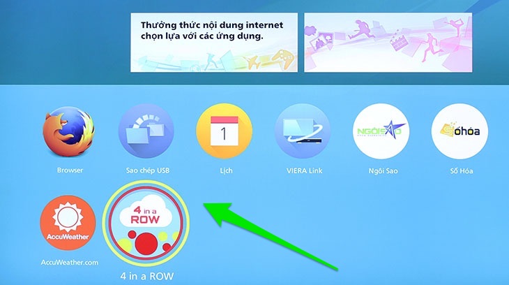 Cách xoá ứng dụng trên Smart tivi Panasonic giao diện Firefox > Chọn ứng dụng muốn xoá