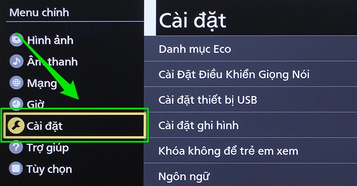 Cách bật chế độ tiết kiệm điện trên Smart tivi Panasonic giao diện Firefox > Chọn Cài đặt