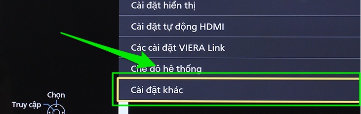 Cách bật chế độ tiết kiệm điện trên Smart tivi Panasonic giao diện Firefox > Chọn Cài đặt khác