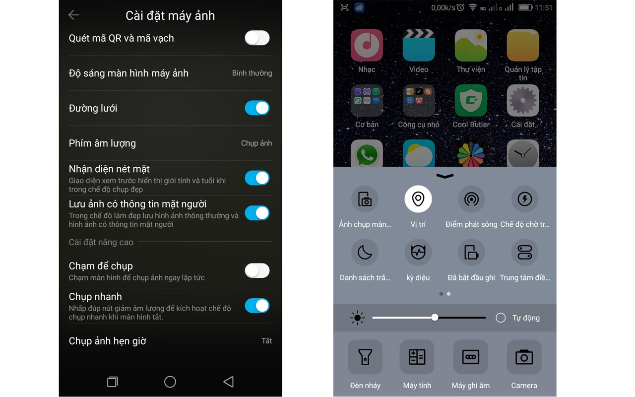 Cài đặt máy ảnh