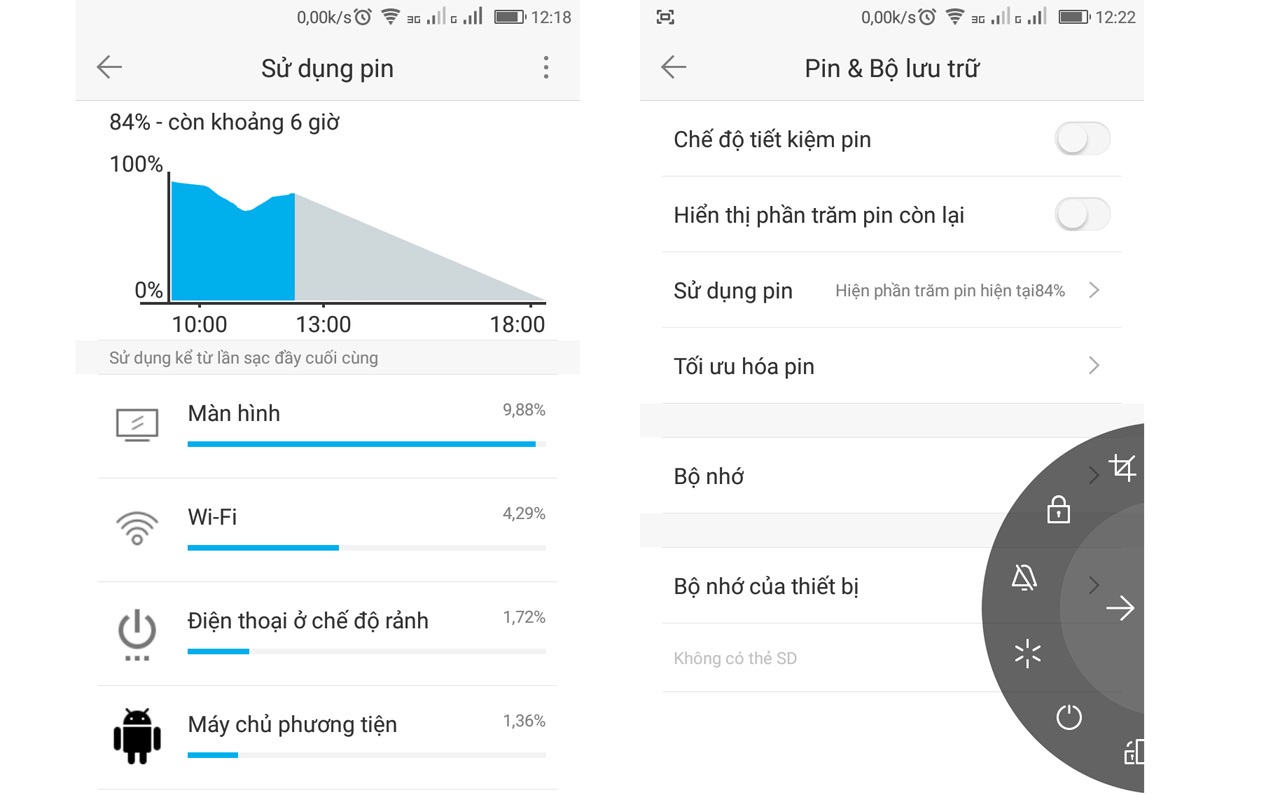 Thời lượng dùng pin