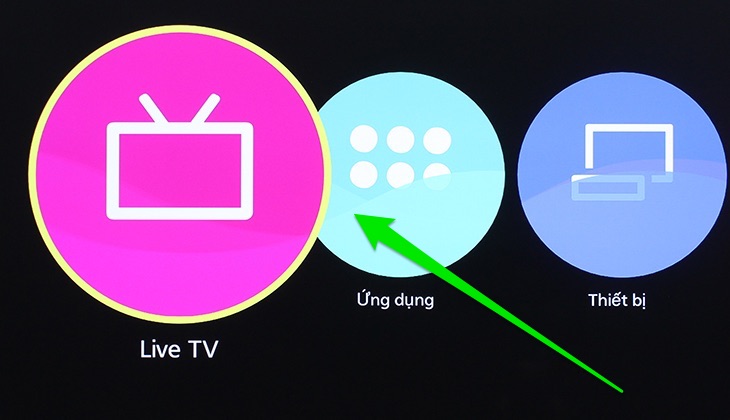 Cách dò kênh trên Smart tivi Panasonic giao diện Firefox > Chọn Live TV