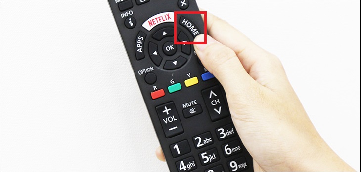 Nhấn nút HOME trên remote
