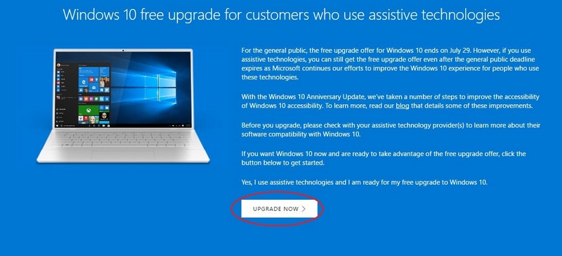 Bạn vẫn có thể nâng cấp miễn phí lên Windows 10 sau ngày 29/07, rất đơn giản Bạn vẫn có thể nâng cấp miễn phí lên Windows 10 sau ngày 29/07, rất đơn giản