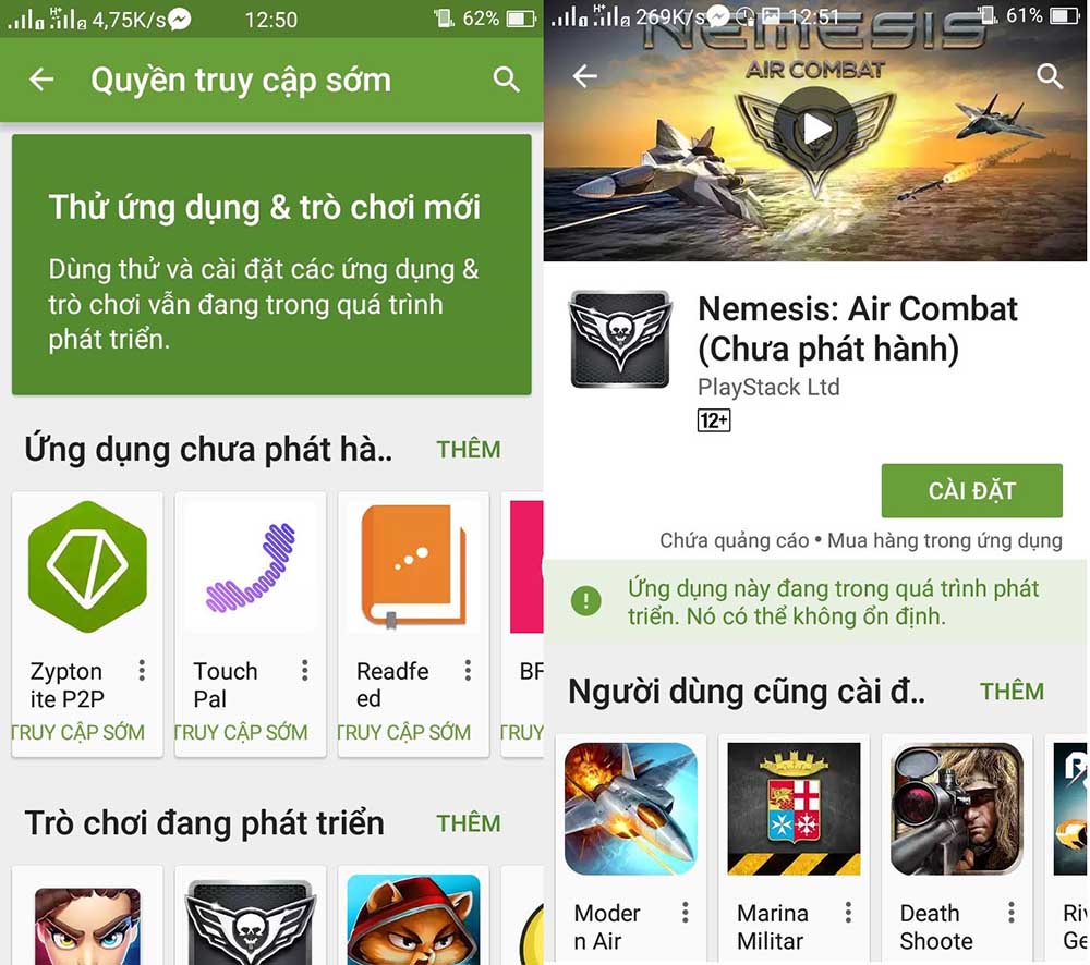 Sử dụng app chính chủ ngay mà không cần Đợi phát hành