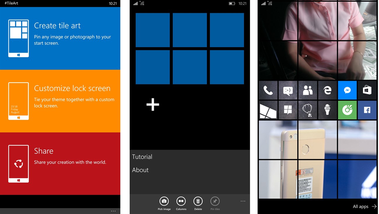 Startscreen đẹp: Startscreen đẹp sẽ khiến bạn cảm thấy thích thú và hứng thú trong việc sử dụng Windows Phone. Chỉ cần sử dụng những hình ảnh thiết kế tuyệt đẹp, điện thoại của bạn sẽ trở thành một tác phẩm nghệ thuật hoàn hảo.
