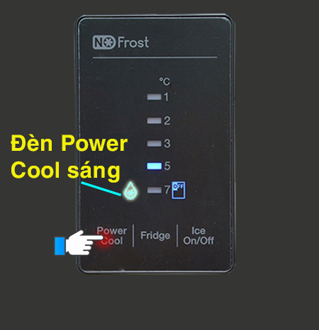 Hướng dẫn sử dụng bảng điều khiển tủ lạnh Samsung RT38FEAKDSL/SV > Nút Power Cool