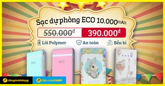Pin dự phòng ECO cao cấp 10.000 MAH giá từ 550k giảm sốc chỉ còn 390k