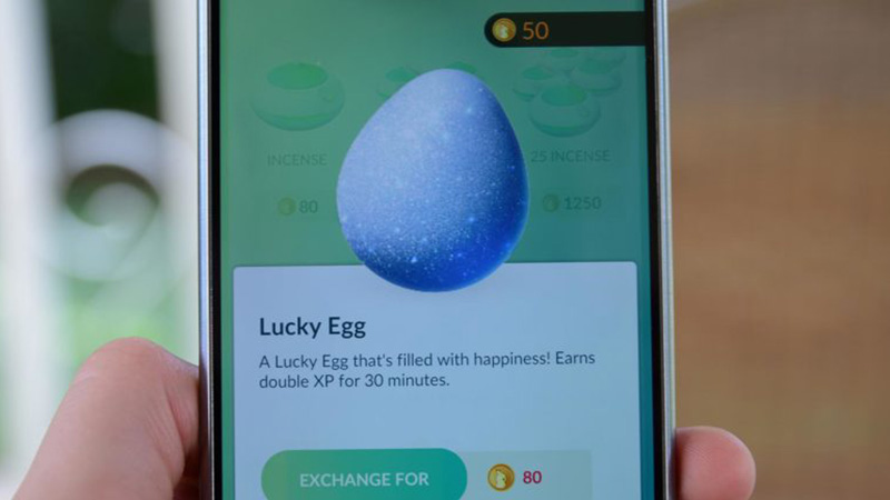 Lucky Egg là vật phẩm để nhân đôi XP