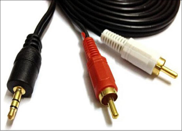 Cáp chuyển giắc 3.5 mm sang cổng 3 RCA AV Audio để kết nối âm thanh từ laptop vào máy tính Cáp chuyển giắc 3.5 mm sang cổng 3 RCA AV Audio