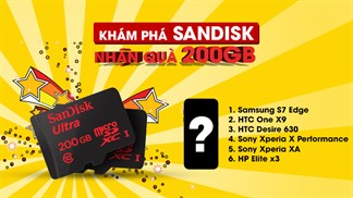 Mini Game Fanpage "Khám phá Sandisk - Nhận quà 200GB"