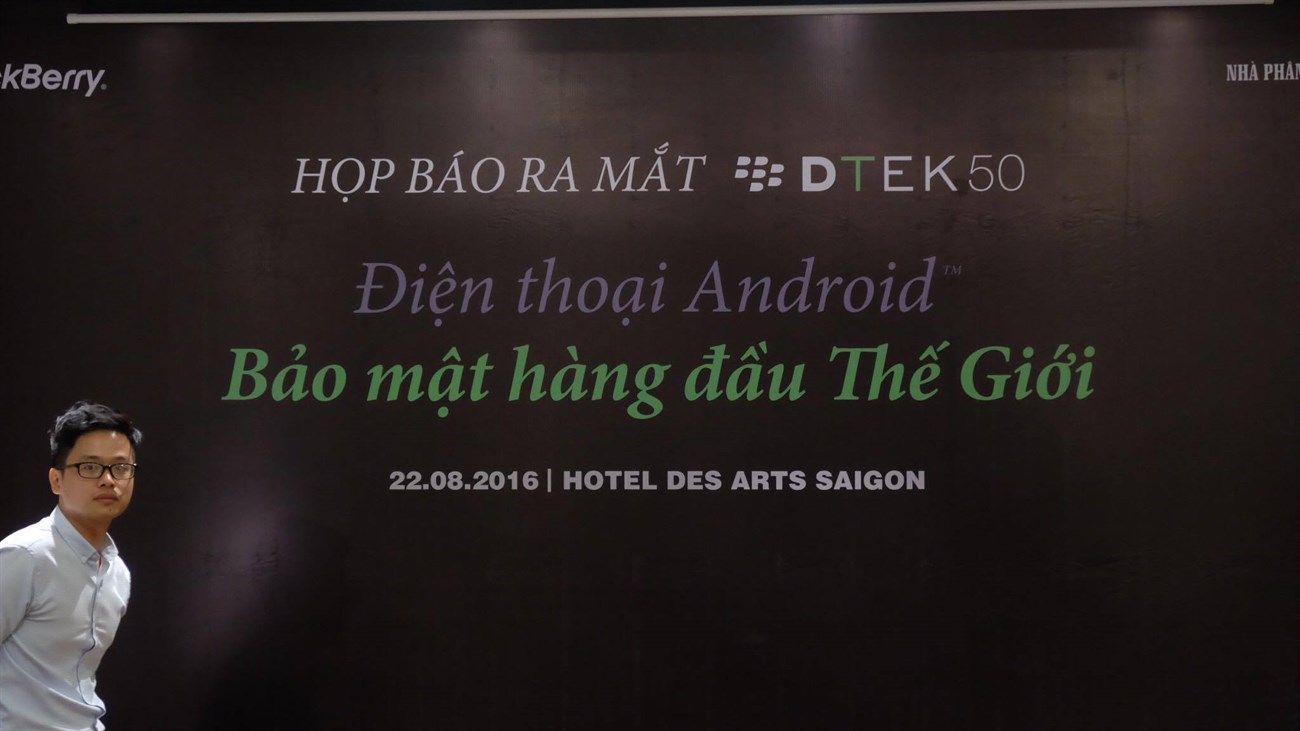 Smartphone siêu bảo mật BlackBerry DTEK50 chính thức ra mắt tại VN