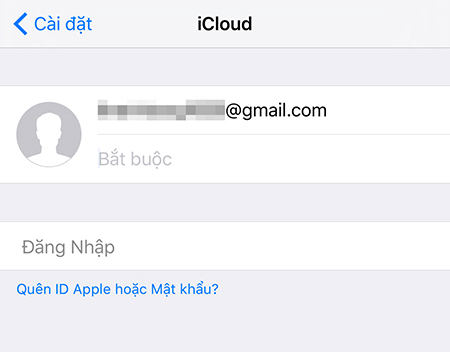 Đăng nhập vào iCloud bằng tài khoản Apple ID của bạn
