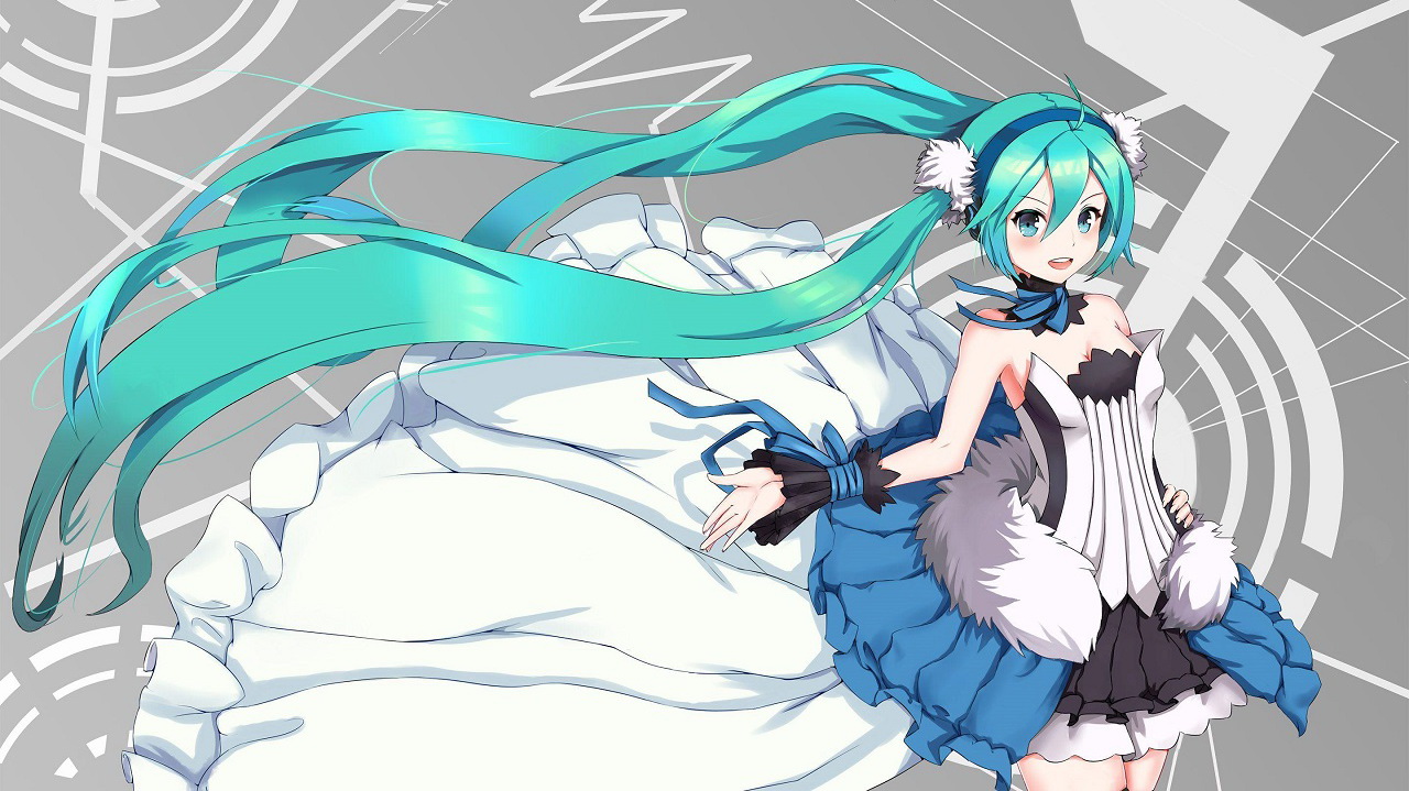 Wallpaper hatsune miku, beautiful, anime girl, smile desktop wallpaper, hd  image, picture, background, 1f2e74 | wallpapersmug