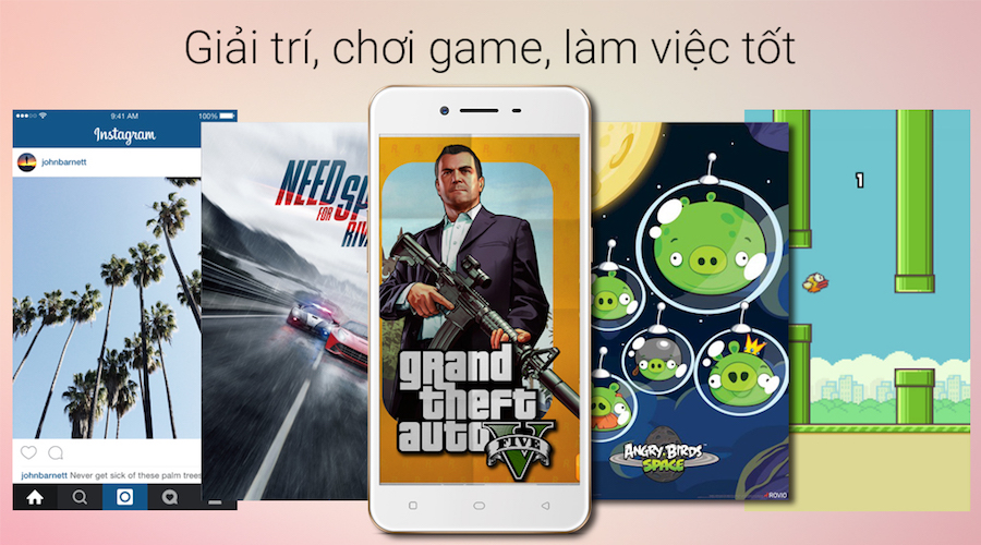 OPPO A37 có dung lượng RAM 2 GB và bộ nhớ trong 16 GB