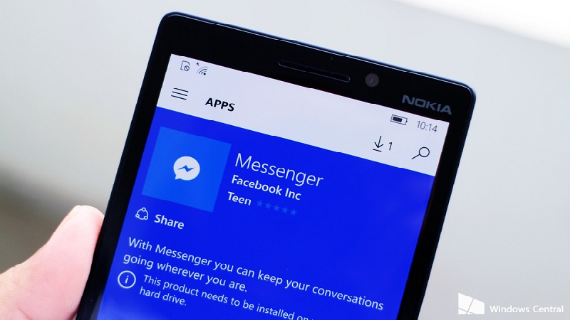 Ứng dụng Facebook Messenger trên Windows 10 Mobile tạm thời bị gỡ khỏi Store