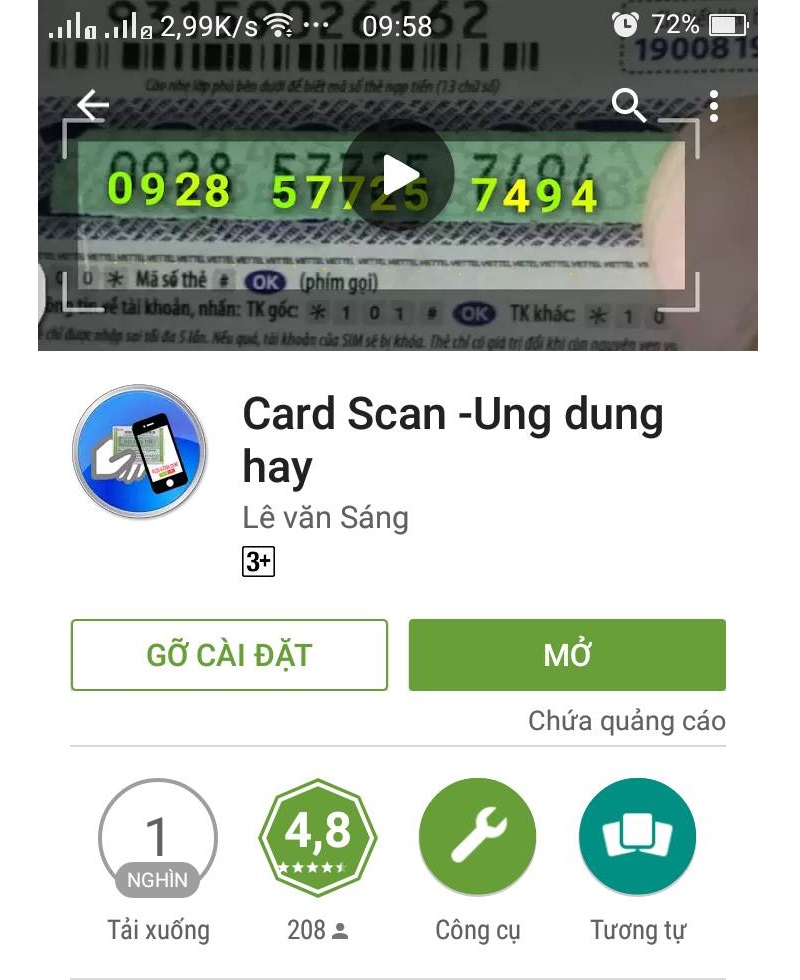 Cách Nạp Thẻ Cào 