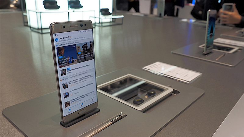 Gian hàng trưng bày Note 7 của Samsung