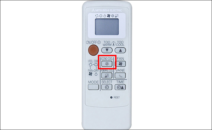 Hướng dẫn sử dụng máy lạnh Mitsubishi Electric 1 HP MS-HL25VC > Bạn muốn bật chế độ tiết kiệm điện, bạn nhấn nút ECONO COOL