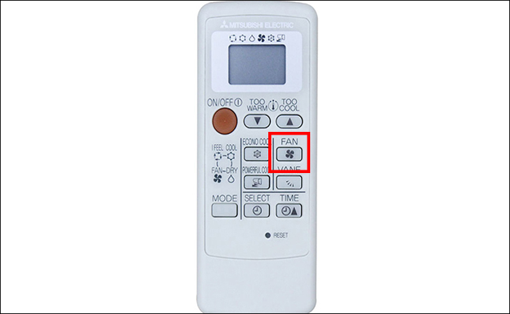 Hướng dẫn sử dụng máy lạnh Mitsubishi Electric 1 HP MS-HL25VC > Để thay đổi chế độ hoạt động của quạt bạn hãy nhấn vào phím FAN 
