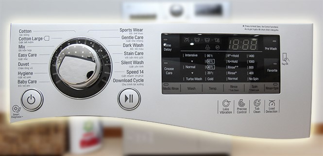 Hướng dẫn sử dụng bảng điều khiển máy giặt LG F1409NPRL