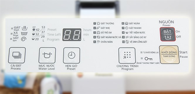Hướng dẫn sử dụng bảng điều khiển máy giặt NA-F76VS7WCV